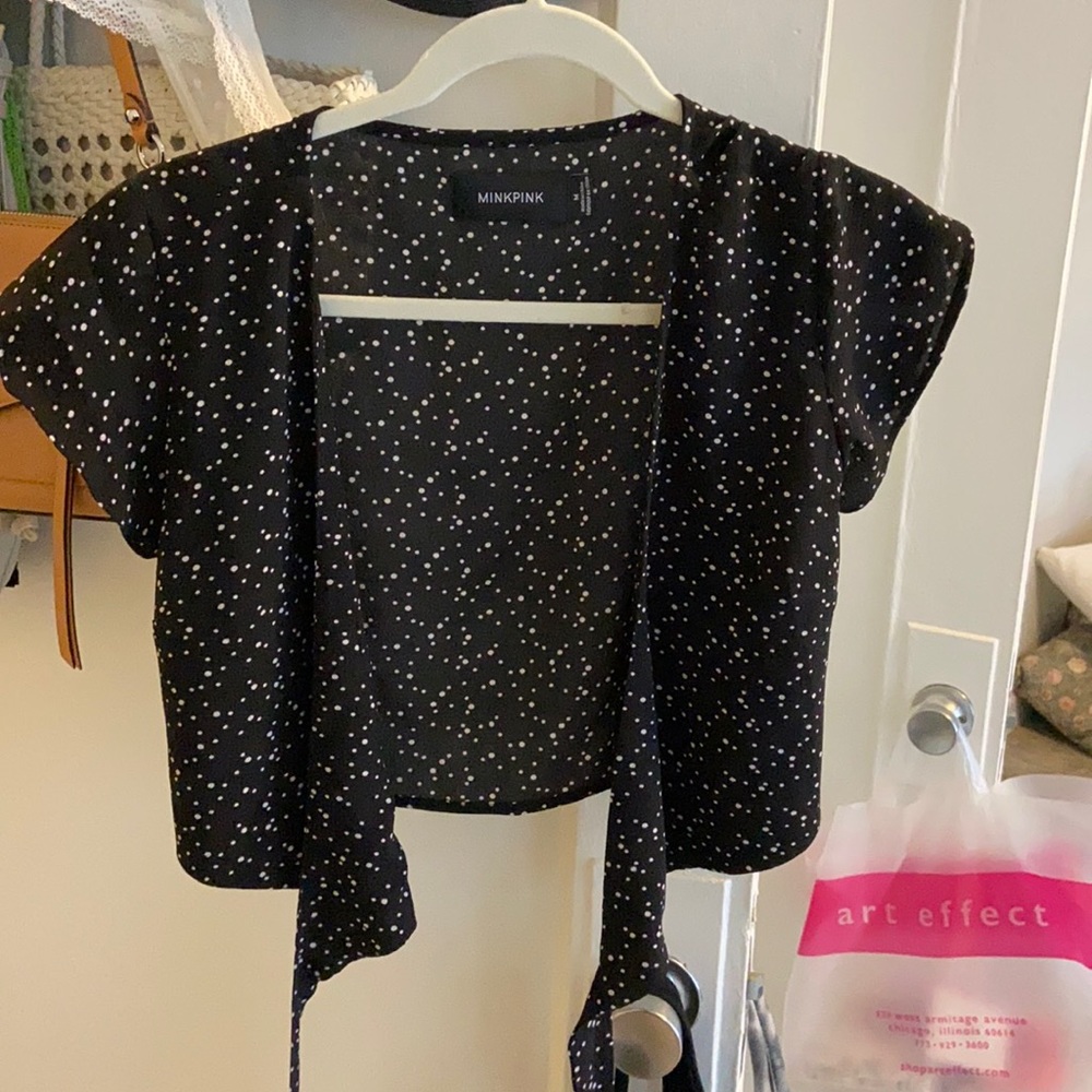 MINKPINK cropped wrap top